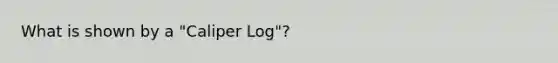 What is shown by a "Caliper Log"?