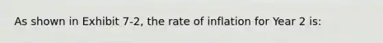 As shown in Exhibit 7-2, the rate of inflation for Year 2 is: