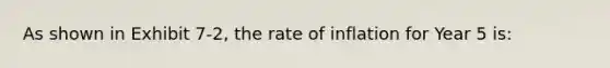 As shown in Exhibit 7-2, the rate of inflation for Year 5 is: