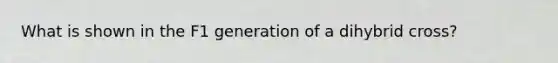 What is shown in the F1 generation of a dihybrid cross?