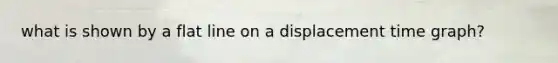 what is shown by a flat line on a displacement time graph?