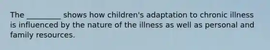 The _________ shows how children's adaptation to chronic illness is influenced by the nature of the illness as well as personal and family resources.