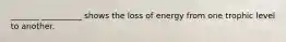 _______ __________ shows the loss of energy from one trophic level to another.