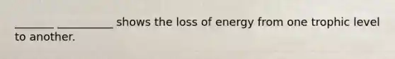 _______ __________ shows the loss of energy from one trophic level to another.