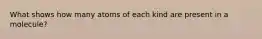 What shows how many atoms of each kind are present in a molecule?