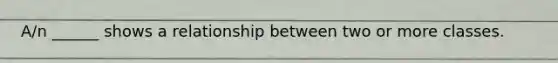 A/n ______ shows a relationship between two or more classes.