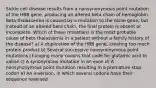 Sickle cell disease results from a nonsynonymous point mutation of the HBB gene, producing an altered beta chain of hemoglobin. Beta thalassemia is caused by a mutation to the same gene, but instead of an altered beta chain, the final protein is absent or incomplete. Which of these mutations is the most probable cause of beta thalassemia in a patient without a family history of the disease? a) A duplication of the HBB gene, creating too much protein product b) Several successive nonsynonymous point mutations changing many codons that code for glutamic acid to valine c) A synonymous mutation in an exon d) A nonsynonymous point mutation resulting in a premature stop codon e) An inversion, in which several codons have their sequence reversed