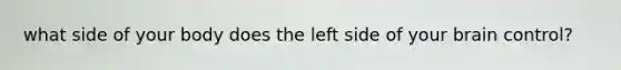 what side of your body does the left side of your brain control?