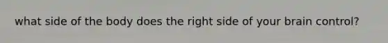 what side of the body does the right side of your brain control?