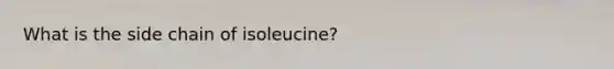 What is the side chain of isoleucine?