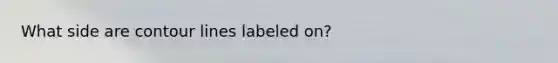 What side are contour lines labeled on?