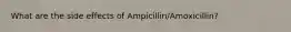 What are the side effects of Ampicillin/Amoxicillin?