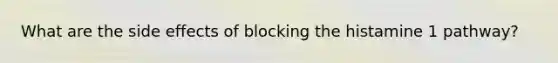 What are the side effects of blocking the histamine 1 pathway?