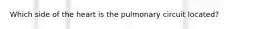 Which side of the heart is the pulmonary circuit located?