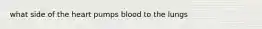 what side of the heart pumps blood to the lungs