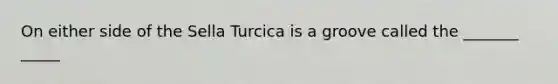 On either side of the Sella Turcica is a groove called the _______ _____