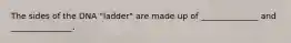 The sides of the DNA "ladder" are made up of ______________ and _______________.