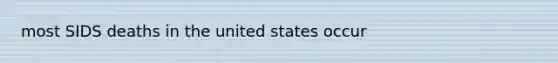 most SIDS deaths in the united states occur