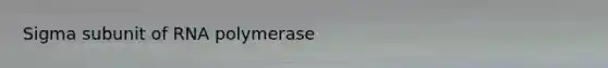 Sigma subunit of RNA polymerase