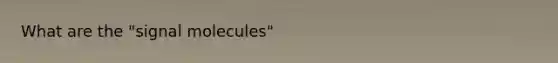 What are the "signal molecules"