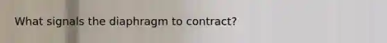 What signals the diaphragm to contract?