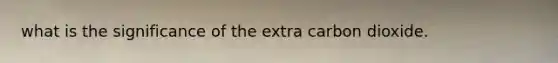 what is the significance of the extra carbon dioxide.