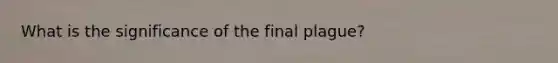 What is the significance of the final plague?