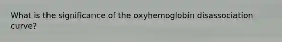 What is the significance of the oxyhemoglobin disassociation curve?