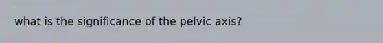 what is the significance of the pelvic axis?