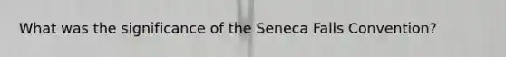 What was the significance of the Seneca Falls Convention?