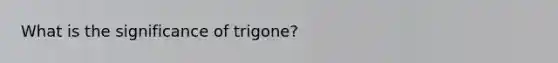 What is the significance of trigone?