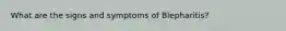 What are the signs and symptoms of Blepharitis?