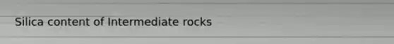 Silica content of Intermediate rocks