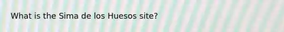 What is the Sima de los Huesos site?