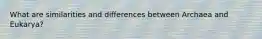What are similarities and differences between Archaea and Eukarya?
