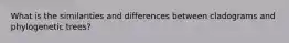 What is the similarities and differences between cladograms and phylogenetic trees?