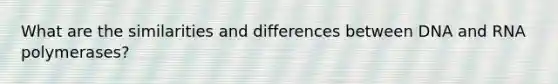 What are the similarities and differences between DNA and RNA polymerases?