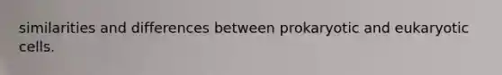 similarities and differences between prokaryotic and eukaryotic cells.