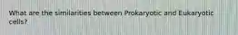 What are the similarities between Prokaryotic and Eukaryotic cells?