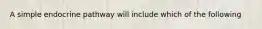 A simple endocrine pathway will include which of the following