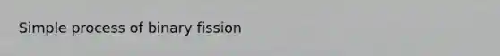 Simple process of binary fission