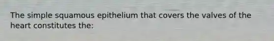 The simple squamous epithelium that covers the valves of the heart constitutes the: