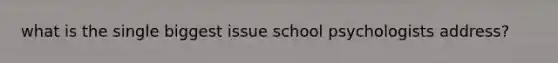 what is the single biggest issue school psychologists address?