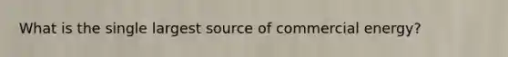 What is the single largest source of commercial energy?