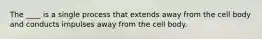 The ____ is a single process that extends away from the cell body and conducts impulses away from the cell body.