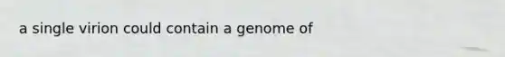 a single virion could contain a genome of