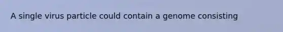A single virus particle could contain a genome consisting