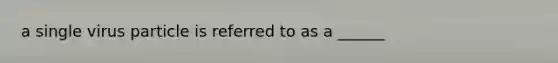 a single virus particle is referred to as a ______