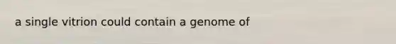 a single vitrion could contain a genome of