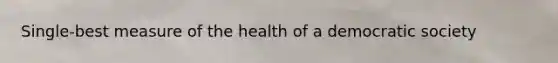 Single-best measure of the health of a democratic society